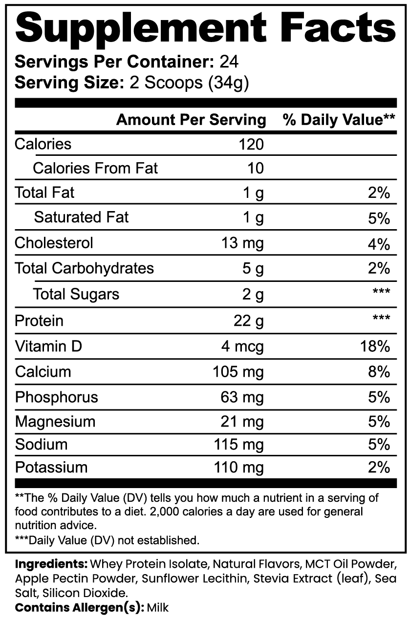 AVASA ProForm Whey Isolate – Vanilla